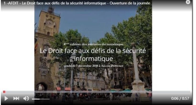 Retrouvez la conférence en video